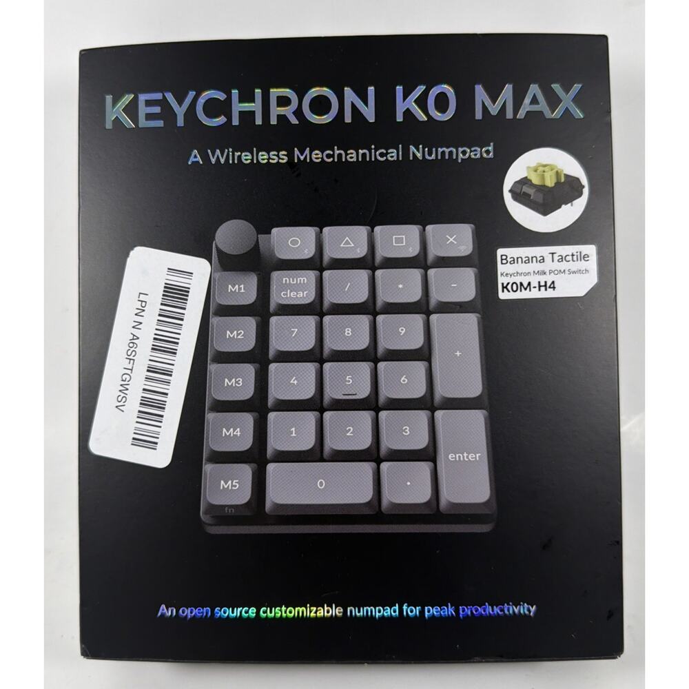 Keychron K0 Max Wireless Mechanical Keypad Banana Tactile (K0M-H4) - Open Box